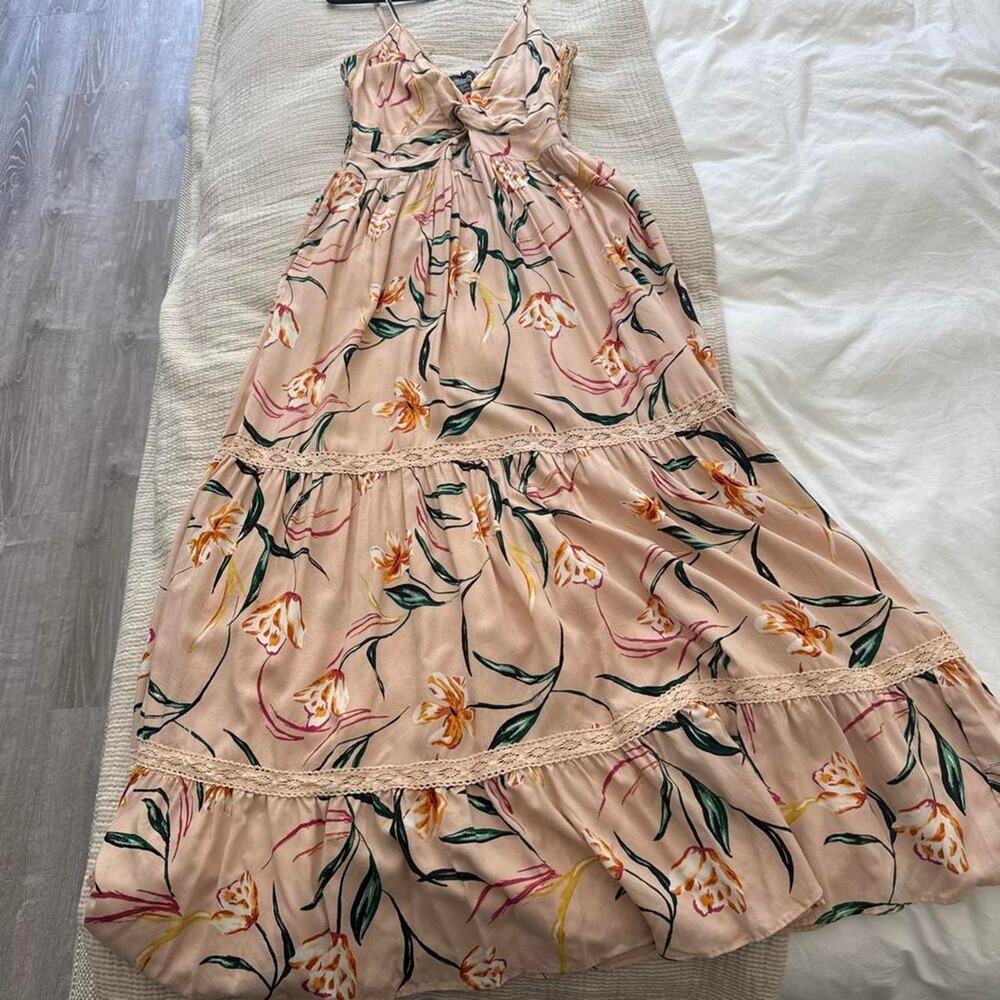 Angie floral maxi dress with